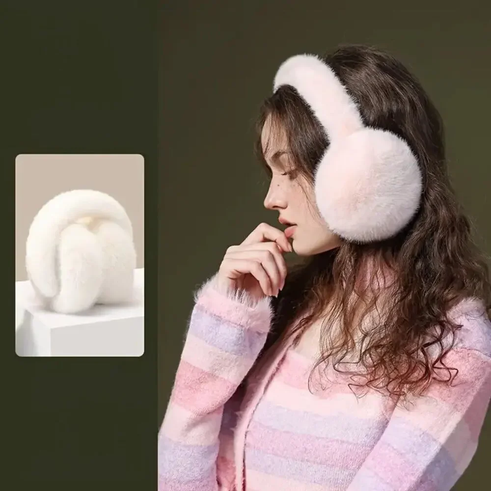 Winter Fluffy Comfortable Adjustable Earmuffs - Pink